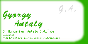 gyorgy antaly business card